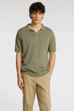 Selected Jeans & Casuals|T-shirts & Polo's^Heren polo korte mouw groen