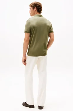 Tommy Hilfiger Jeans & Casuals|T-shirts & Polo's^Heren polo korte mouw groen