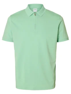 Selected Jeans & Casuals|T-shirts & Polo's^Heren polo korte mouw groen