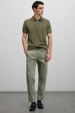 Aspesi Designer|T-shirts & Polo's^Heren polo korte mouw groen
