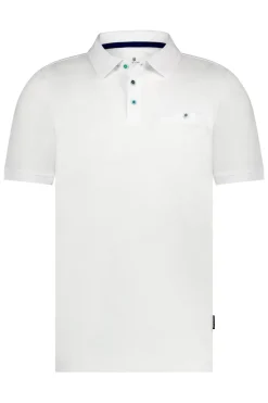 State of Art Modern Classics|T-shirts & Polo's^Heren polo korte mouw wit