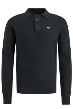 PME Legend Jeans & Casuals|T-shirts & Polo's^Heren polo lange mouw blauw