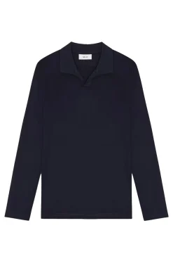 NN07 Designer|T-shirts & Polo's^Heren polo lange mouw blauw