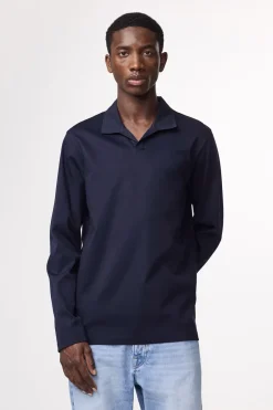NN07 Designer|T-shirts & Polo's^Heren polo lange mouw blauw