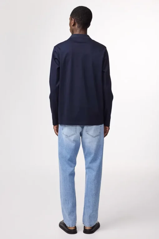 NN07 Designer|T-shirts & Polo's^Heren polo lange mouw blauw