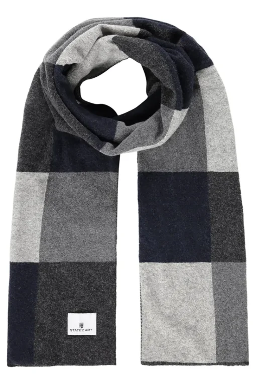 State of Art Modern Classics|Sjaals^Heren sjaal blauw