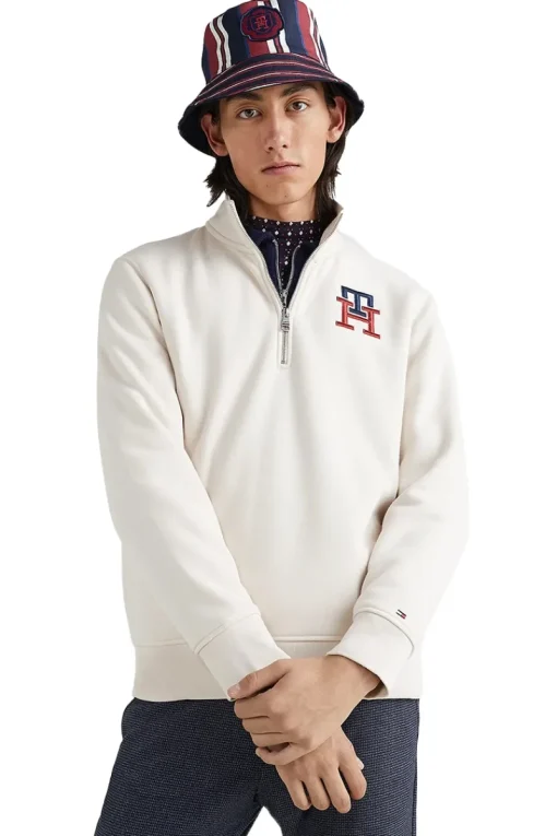 Tommy Hilfiger Outlet^Heren sweater ecru