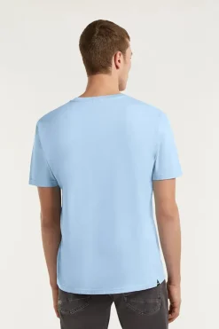 Denham Jeans & Casuals|T-shirts & Polo's^Heren t-shirt kortemouw blauw