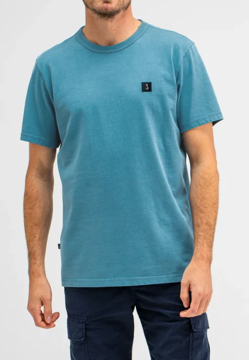 Butcher of Blue Jeans & Casuals|T-shirts & Polo's^Heren t-shirt kortemouw blauw