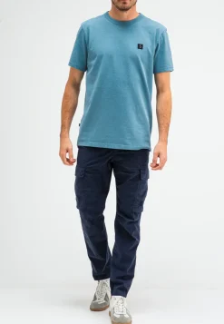 Butcher of Blue Jeans & Casuals|T-shirts & Polo's^Heren t-shirt kortemouw blauw