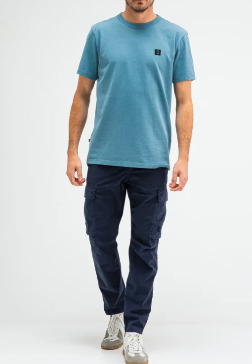 Butcher of Blue Jeans & Casuals|T-shirts & Polo's^Heren t-shirt kortemouw blauw