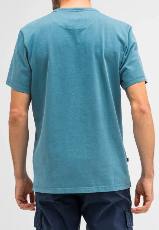 Butcher of Blue Jeans & Casuals|T-shirts & Polo's^Heren t-shirt kortemouw blauw