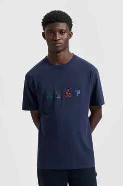 Olaf Hussein Designer|T-shirts & Polo's^Heren t-shirt kortemouw blauw