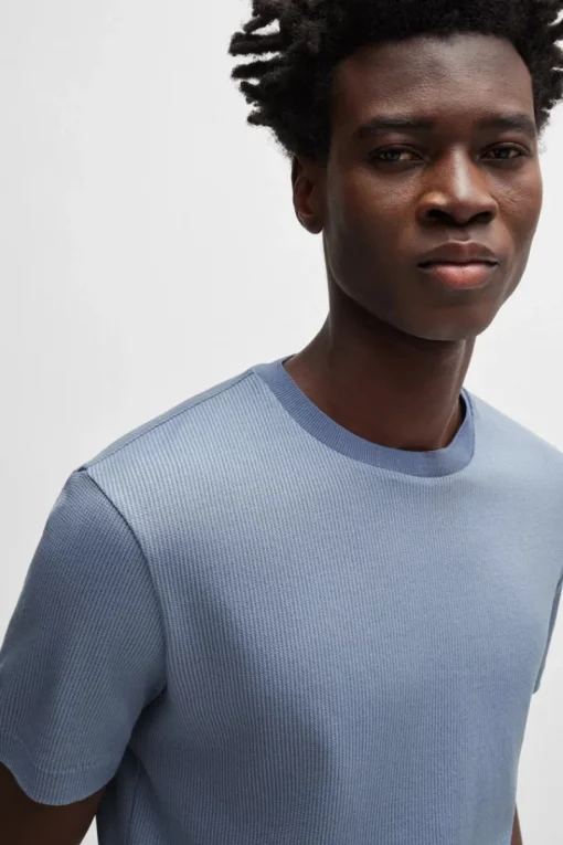 Boss Black Luxury|T-shirts & Polo's^Heren t-shirt kortemouw blauw