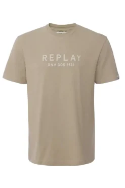 Replay Jeans & Casuals|T-shirts & Polo's^Heren t-shirt kortemouw bruin