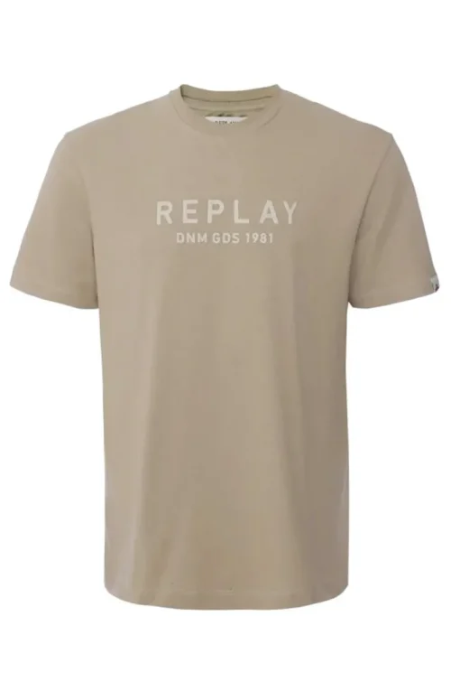 Replay Jeans & Casuals|T-shirts & Polo's^Heren t-shirt kortemouw bruin