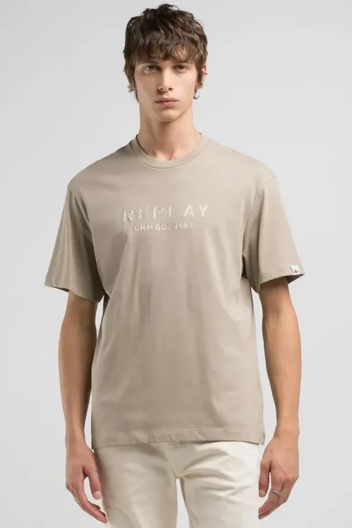 Replay Jeans & Casuals|T-shirts & Polo's^Heren t-shirt kortemouw bruin
