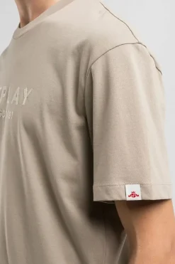 Replay Jeans & Casuals|T-shirts & Polo's^Heren t-shirt kortemouw bruin