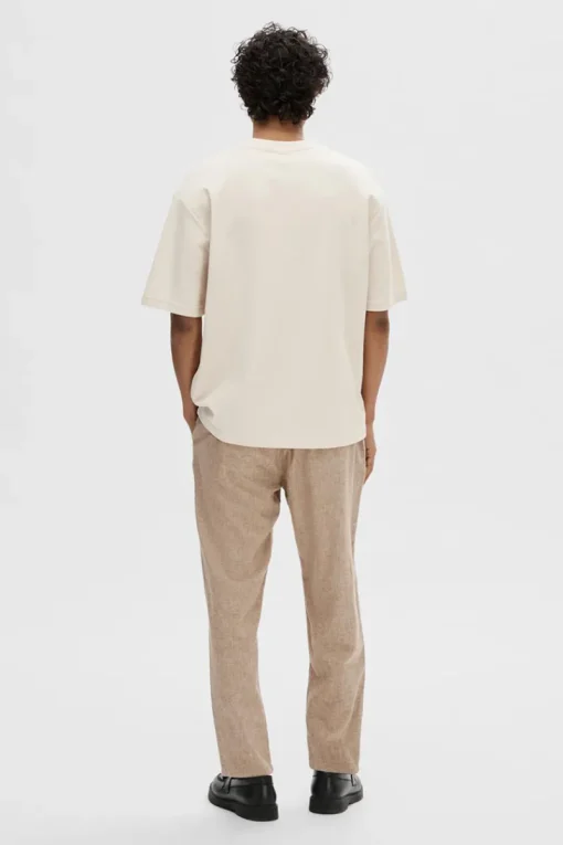 Selected Jeans & Casuals|T-shirts & Polo's^Heren t-shirt kortemouw bruin