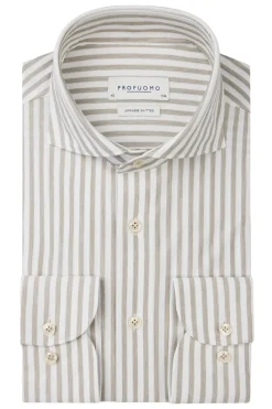 Profuomo Modern Classics|T-shirts & Polo's^Heren t-shirt kortemouw bruin