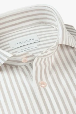 Profuomo Modern Classics|T-shirts & Polo's^Heren t-shirt kortemouw bruin