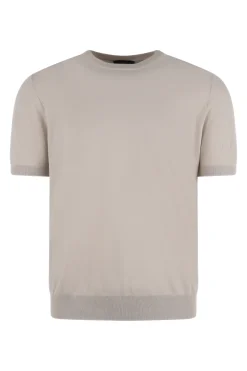 Per Venti Luxury|T-shirts & Polo's^Heren t-shirt kortemouw bruin