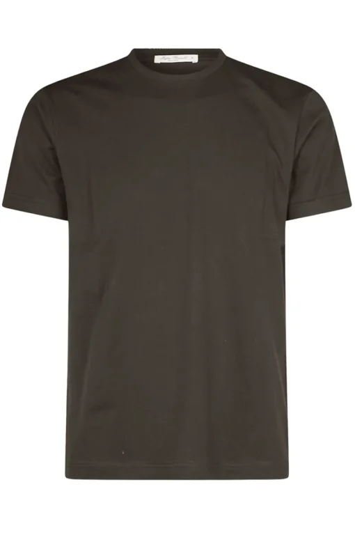 Stefan Brandt Luxury|T-shirts & Polo's^Heren t-shirt kortemouw bruin