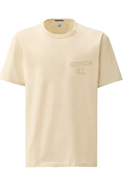 C.P. Company Designer|T-shirts & Polo's^Heren t-shirt kortemouw ecru