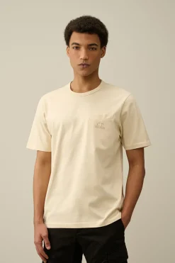 C.P. Company Designer|T-shirts & Polo's^Heren t-shirt kortemouw ecru