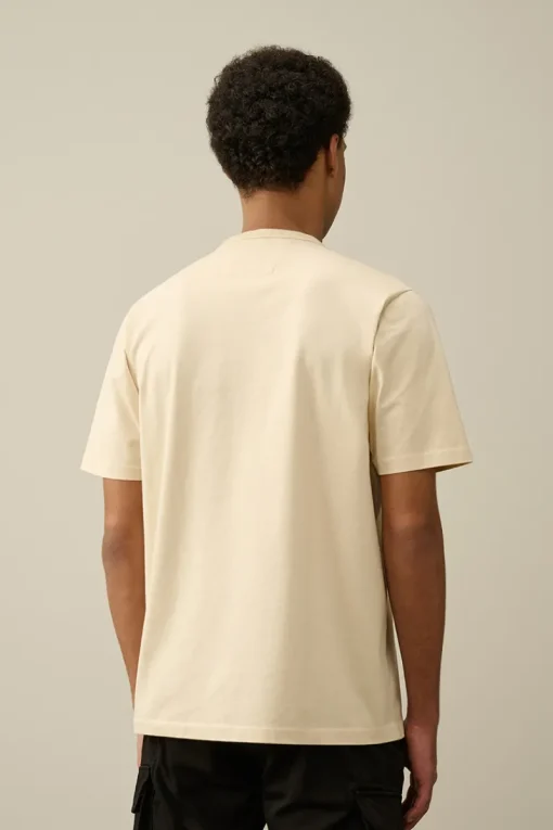 C.P. Company Designer|T-shirts & Polo's^Heren t-shirt kortemouw ecru