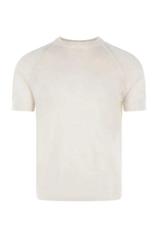 Daniele Fiesoli Outlet^Heren t-shirt kortemouw ecru