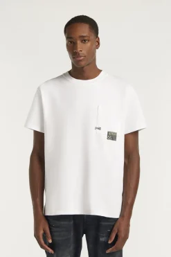 Denham Jeans & Casuals|T-shirts & Polo's^Heren t-shirt kortemouw wit