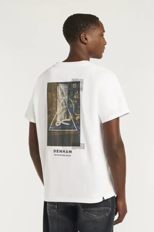 Denham Jeans & Casuals|T-shirts & Polo's^Heren t-shirt kortemouw wit