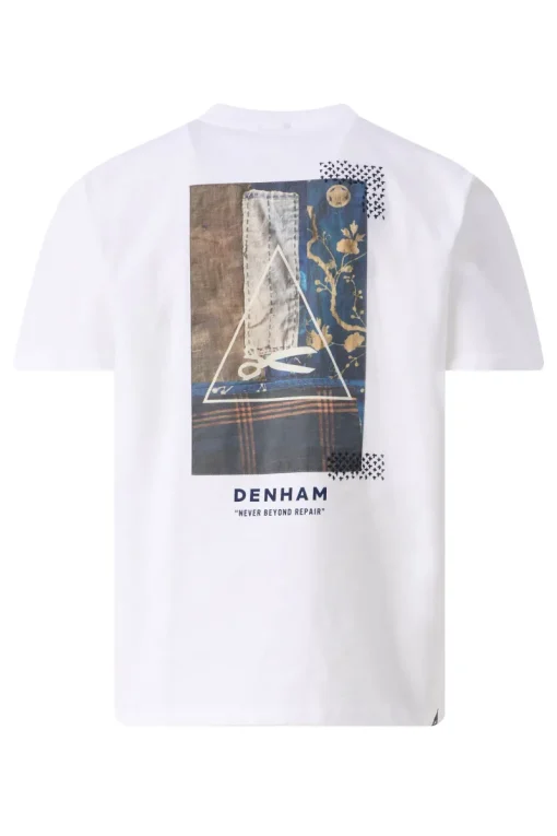 Denham Jeans & Casuals|T-shirts & Polo's^Heren t-shirt kortemouw wit