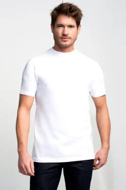 Slater Jeans & Casuals|T-shirts & Polo's^Heren t-shirt kortemouw wit