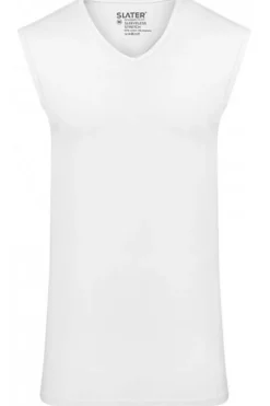Slater Jeans & Casuals|T-shirts & Polo's^Heren t-shirt kortemouw wit