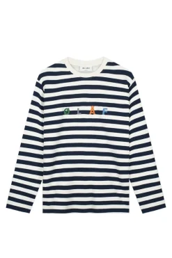 Olaf Hussein Designer|T-shirts & Polo's^Heren t-shirt lange mouw blauw