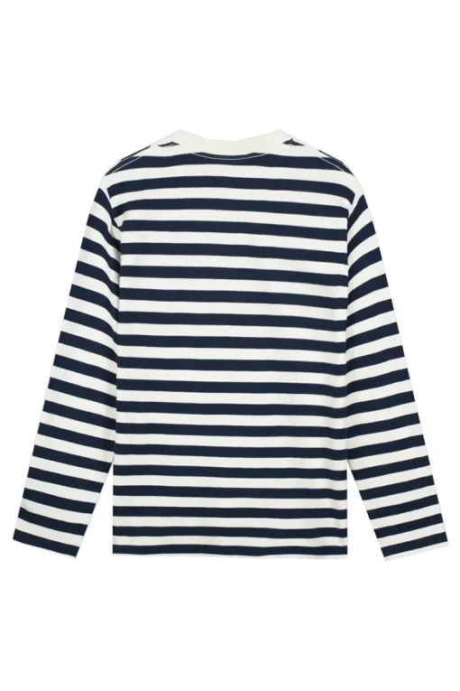 Olaf Hussein Designer|T-shirts & Polo's^Heren t-shirt lange mouw blauw