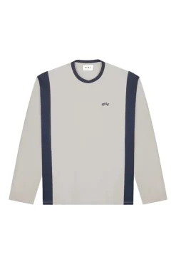 Olaf Hussein Designer|T-shirts & Polo's^Heren t-shirt lange mouw grijs