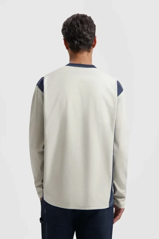 Olaf Hussein Designer|T-shirts & Polo's^Heren t-shirt lange mouw grijs