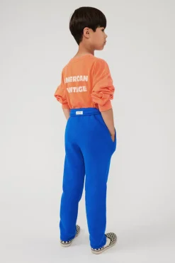 American Vintage Broeken^Jongens joggingsbroek blauw