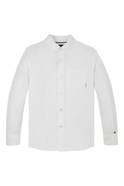 Tommy Hilfiger Overhemden^Jongens overhemd lange mouw wit