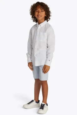 Tommy Hilfiger Overhemden^Jongens overhemd lange mouw wit