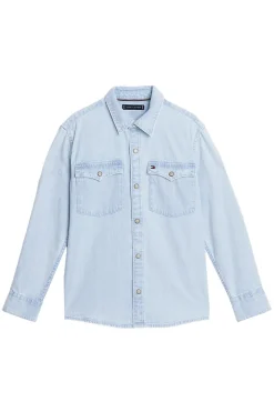 Tommy Hilfiger Overhemden^Jongens overhemd lange mouw blauw