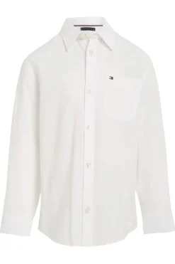 Tommy Hilfiger Overhemden^Jongens overhemd lange mouw wit