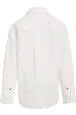 Tommy Hilfiger Overhemden^Jongens overhemd lange mouw wit