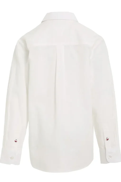 Tommy Hilfiger Overhemden^Jongens overhemd lange mouw wit