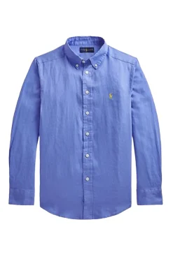 Polo Ralph Lauren Overhemden^Jongens overhemd lange mouw blauw
