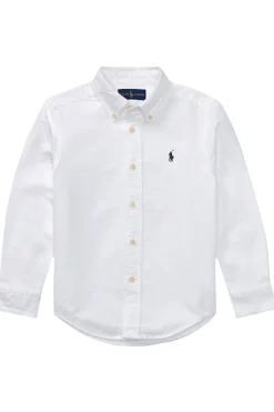 Polo Ralph Lauren Overhemden^Jongens overhemd lange mouw wit