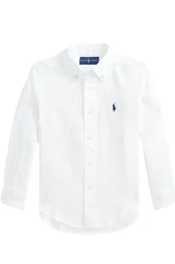 Polo Ralph Lauren Overhemden^Jongens overhemd lange mouw wit